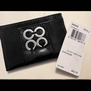 Coach Black and Silver Card Holder